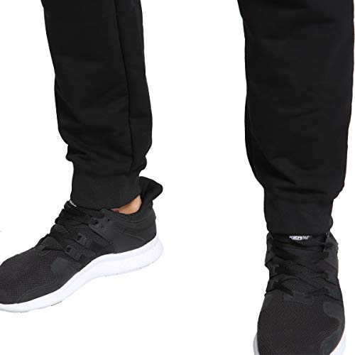 JustSun Pantalon Chandal Hombre Ropa Deportiva Jogger Hombre Pantalones Running Deporte Negro XXL