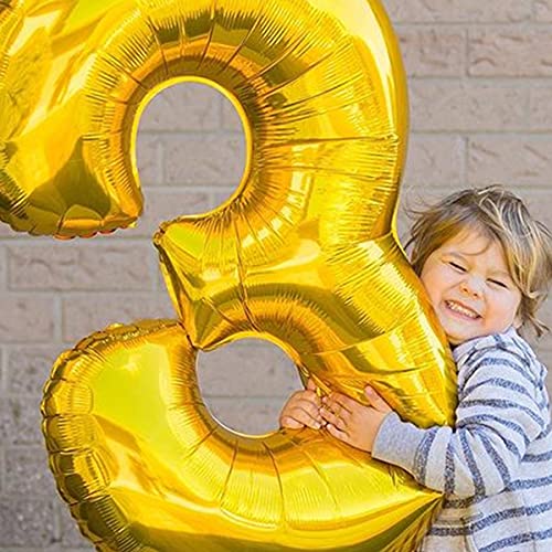 Jxuzh Globo de 18 cumpleaños dorado con número 18, globo gigante dorado, globos de helio con números grandes 18, años grandes XXL, Happy Birthday de 32 pulgadas, cumpleaños gigante para niñas y niños