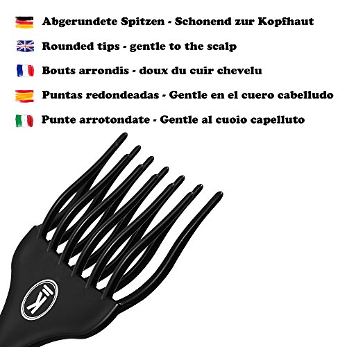 K-Pro Peine Afro Grueso Comb Para Rizos Naturales Permanentes y Filamentos