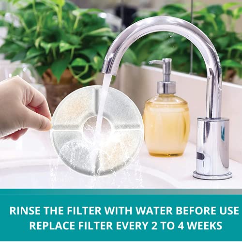 KafooStore Filtros para Fuente de Agua para Gato, Filtros de Recambio de Fuente de Agua con Resina y Carbón Activo (8 unidades)