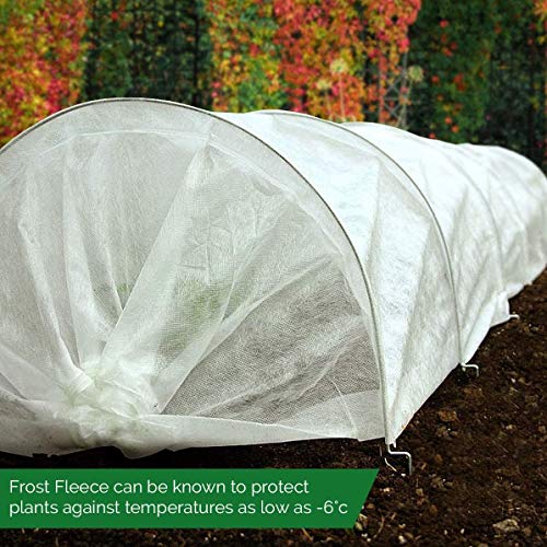 Kaheign 2 x 10m De Forro Polar De Protección Contra Heladas, 30 G/m² Para Jardín, Anticongelante, Tela De Protección De Plantas, Cubierta De Pájaros E Insectos