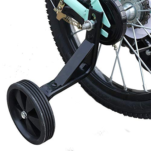 Kaibrite Bicicleta infantil de 16 pulgadas, para niños, con rueda auxiliar, color verde