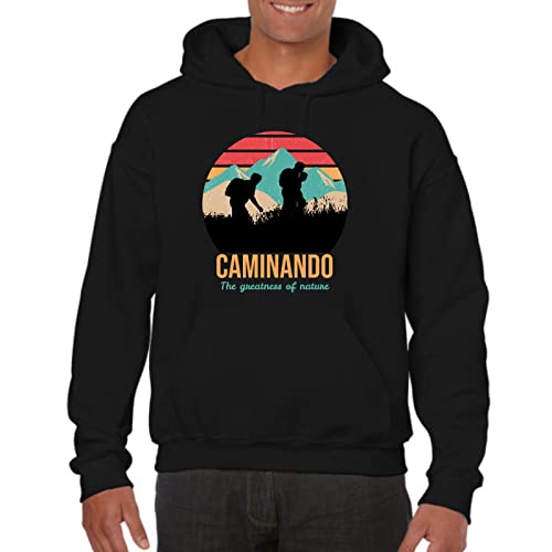 Kamefanatic Sudadera de Hombre Montañismo Senderismo Campo Andar Libertad Deporte 001 XL