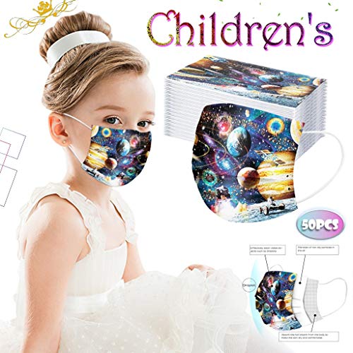 Kangrunmys 50 Piezas Niños Protección Desechable, Infantil de Dibujos Animados (No.Q1-50PC)