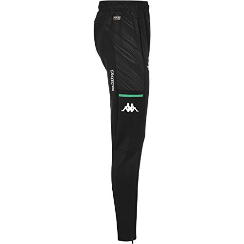 Kappa Abunszip Pro 4 Betis Pantalón, Hombre, Negro/Verde, XL