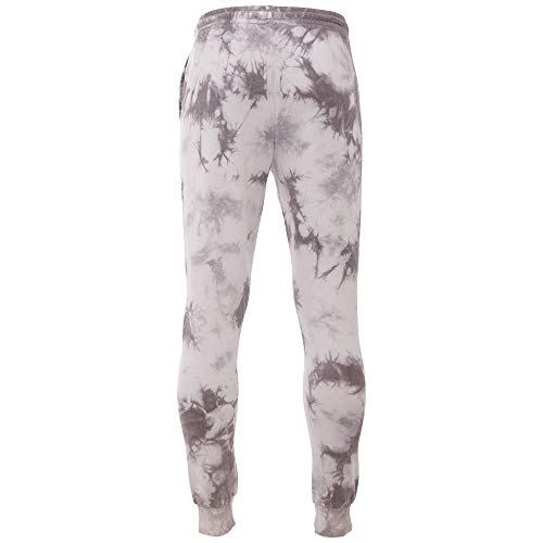 Kappa Ivano - Pantalones de chándal para hombre con un moderno aspecto batik I Pantalones largos de entrenamiento de algodón acogedor I para ocio, deporte y fitness, tallas S-XL Blanco S