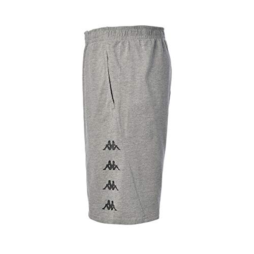 Kappa Kortimer Pantalón Corto, Hombre, Blanco/Negro, M