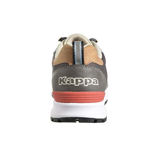 Kappa Logo Lino, Zapatillas Hombre, Gris/Azul/Naranja, 43 EU