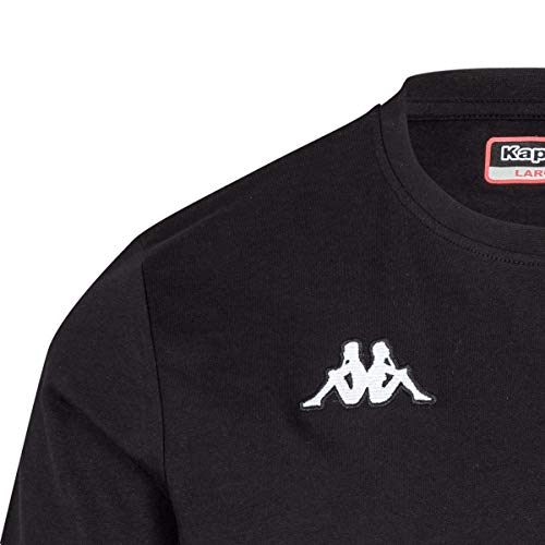 Kappa Meleto Camiseta, Hombre, Negro, 4XL