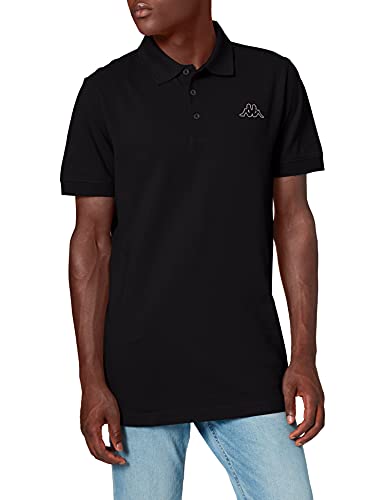 Kappa Peleot, Camiseta Deportiva para Hombre, Negro, 3XL