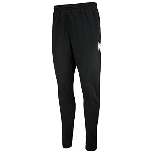 Kappa Ponte Pantalón Largo, Hombre, Negro/Blanco, M