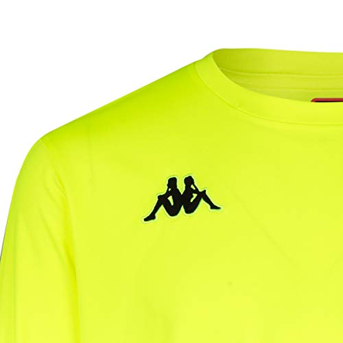 Kappa ROVIGO LS Camiseta de equipación, Hombre, Amarillo Fluor/Negro, XL