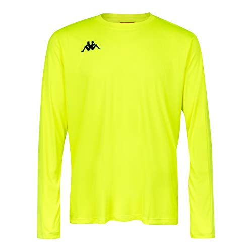 Kappa ROVIGO LS Camiseta de equipación, Hombre, Amarillo Fluor/Negro, XL