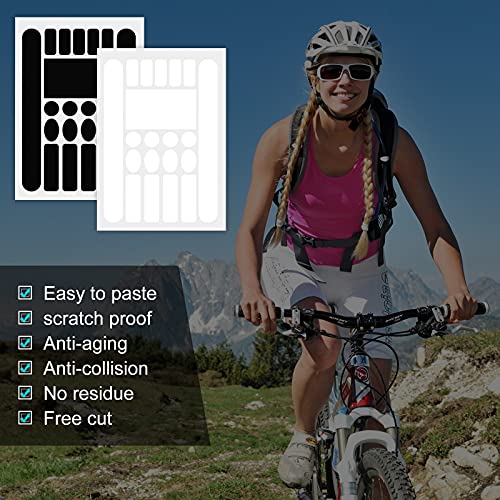 Karlliu Juego de Protectores de Cuadro de Bicicleta, 2 Juegos de Pegatinas Adhesivas para Bicicletas, Cinta Protectora Impermeable para Bicicleta de montaña MTB BMX