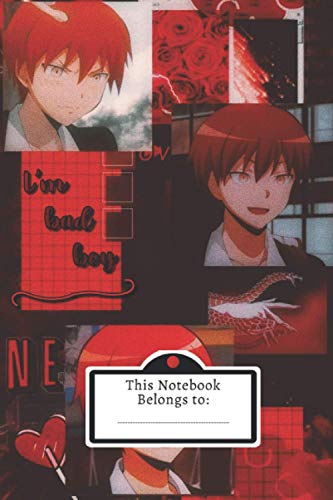 Karma Akabane 赤羽 業: This Note Book Belongs To teens students, teachers, women and adults, For writing, Drawing, Goals Ideas, Diary, Composition Book 5: Gift Notebook/Journal (6x9in) (Englisch)