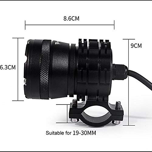 KASER Par de Faros para Luz Delantera de Motocicleta Luces Antiniebla Delanteras Adicionales para Motocicleta Quad con Interruptor Y Soporte de Fijación 45W 3000 LM 12V-80V