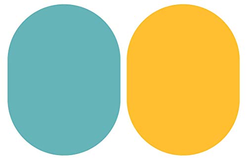 Kate 5x6.5ft (1.5x2m) Amarillo Puro Color sólido/Plegable Sólido Azul-Verde Telón de Fondo de Papel Microfibra de Doble Cara Marco Flexible Fotografía de Fondo Estuche de Transporte Incluido
