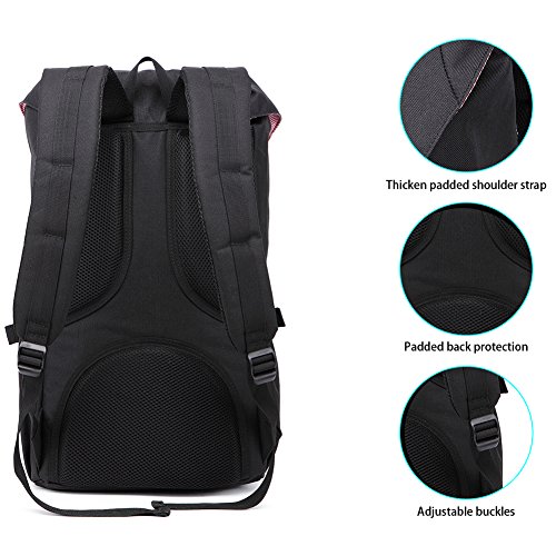 KAUKKO Mochilas Tipo Casual Compartimento para 15" Portátil 22 litros Negro