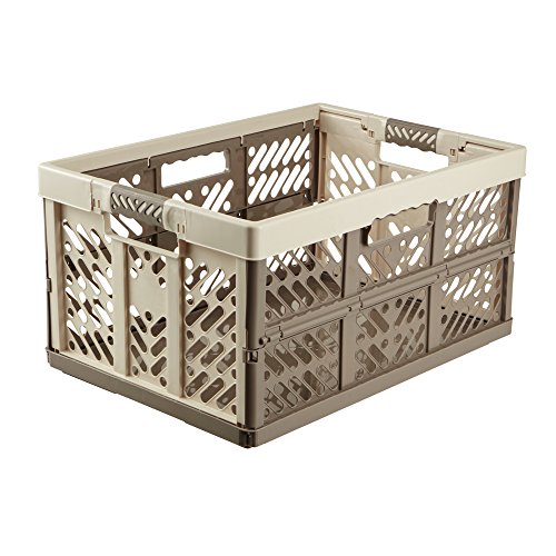 keeeper Robusta Caja Plegable con Asas Suaves, 54 x 37 x 28 cm, 45 l, Ben, Crema/Marrón