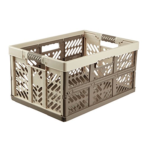 keeeper Robusta Caja Plegable con Asas Suaves, 54 x 37 x 28 cm, 45 l, Ben, Crema/Marrón