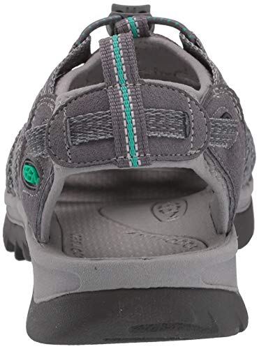 Keen Whisper-W, Sandalia Mujer, Verde Pavo Real Gris Medio, 39.5 EU