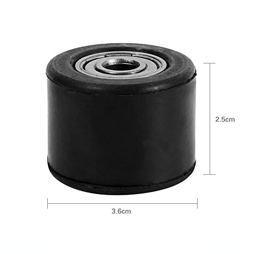 Keenso - Guía de rodillo de cadena de 8 mm, tensor negro para motocicleta motorizada Pit Bike