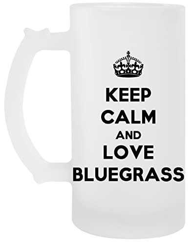 Keep Calm And Love Bluegrass Transparente Cerveza Taza Transparent Beer Mug