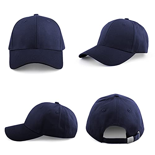 KELOYI Ajustable Gorras Baratas Béisbol Hombre Mujer Verano Cap Azul Marino Algodón Hats Polo Deportivas