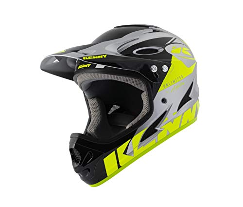 Kenny BMX Helm Downhill Silver/Neon Yellow-M