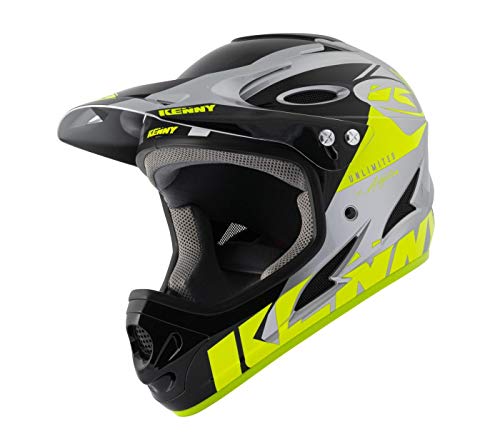 Kenny BMX Helm Downhill Silver/Neon Yellow-M