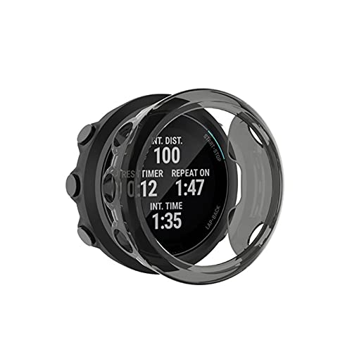 KESHIKUI New Mei Suave Ultra-Delgado TPU Caso de protección Funda de Silicona Protector de cáscara Compatible con Garmin Swim 2 Accesorios de Reloj Inteligente (Color : Transparent)