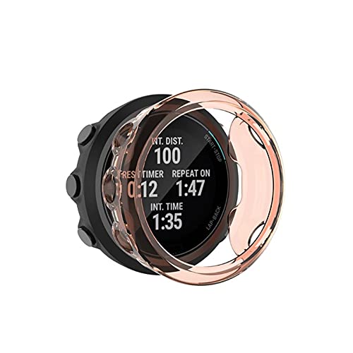 KESHIKUI New Mei Suave Ultra-Delgado TPU Caso de protección Funda de Silicona Protector de cáscara Compatible con Garmin Swim 2 Accesorios de Reloj Inteligente (Color : Transparent)