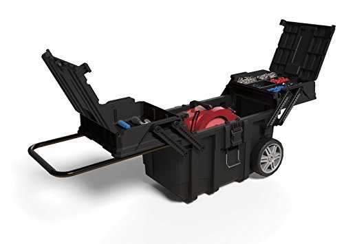 Keter 233743 Job Box - Carro Horizontal, Negro, 62.6 x 35.3 x 39 cm