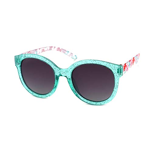 Kiddus Gafas de Sol para niña, chica, adolescente. UV400 Protección 100% contra rayos ultravioleta. A partir de 6 años. Con estilo. Diseño a la moda. FABULOUS (POLARIZADA, Turquesa Flores)