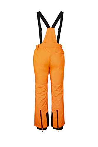 Killtec Tirano MN Ski PNTS Pantalones con Tirantes extraíbles, paranieves y protección en los Bajos, Hombre, Naranja Fluorescente, Large