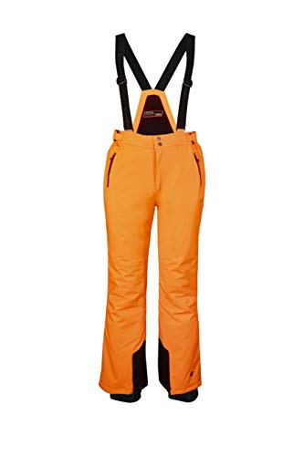 Killtec Tirano MN Ski PNTS Pantalones con Tirantes extraíbles, paranieves y protección en los Bajos, Hombre, Naranja Fluorescente, Large