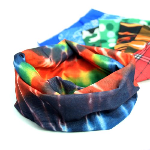 Kilofly - Pack de 6 tubulares multifunción sin costuras, surtidos; accesorio para la cabeza, bandana, braga de cuello 8 piezas B. Talla única