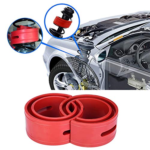 KIMISS 2pc Amortiguador del coche Amortiguador de amortiguación de resorte universal tipo A-F (Rojo)(B)