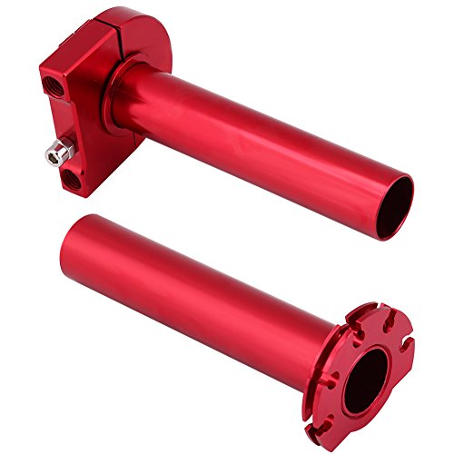 KIMISS Mango de gas universal Mango de gas, 7/8 Manijas de 22 mm Mango de gas Acelerador para Moto Scooter Dirt Bike (Rojo)