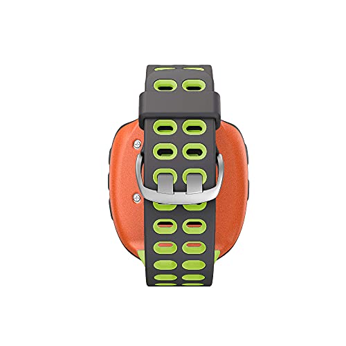 KINOEHOO Correas para relojes Compatible con Garmin Forerunner 310XT Pulseras de repuesto.Correas para relojesde silicona.(Gris claro + verde)