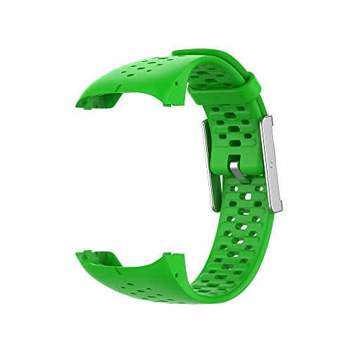 KINOEHOO Correas para relojes Compatible con Polar M400 M430 Pulseras de repuesto.Correas para relojesde siliCompatible cona.(Verde)