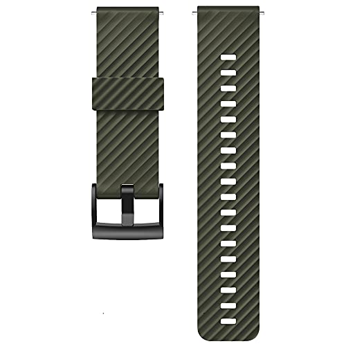 KINOEHOO Correas para relojes Compatible con Suunto 7/9/9 baro/D5/spartan sport Pulseras de repuesto.Correas para relojesde silicona.(Ejercito verde)