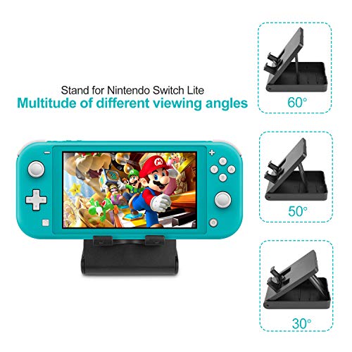 Kit 6 en 1 de Accesorios para Nintendo Switch Lite - Incluye Funda de Transporte para Nintendo Switch Lite, Funda Transparente, Protectores de Pantalla, Soporte Ajustable y Tapas de Joystick