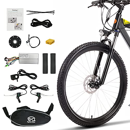 Kit de conversión para bicicleta eléctrica de 26 pulgadas, 48 V, 1000 W, motor de buje para bicicleta, bicicleta eléctrica, kit de conversión (rueda delantera)