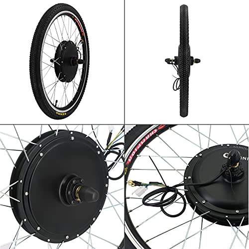 Kit de conversión para bicicleta eléctrica de 26 pulgadas, 48 V, 1000 W, motor de buje para bicicleta, bicicleta eléctrica, kit de conversión (rueda delantera)
