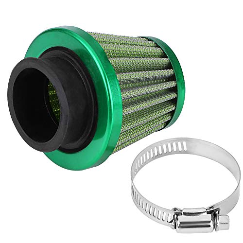 Kit de Filtro de admisión de Aire para Motocicleta de 38 mm Filtro de Aire automático Universal con Abrazadera para Motocicleta para Scooter, Motocicleta Todoterreno, ATV, Quad Dirt Pit Bike(Verde)