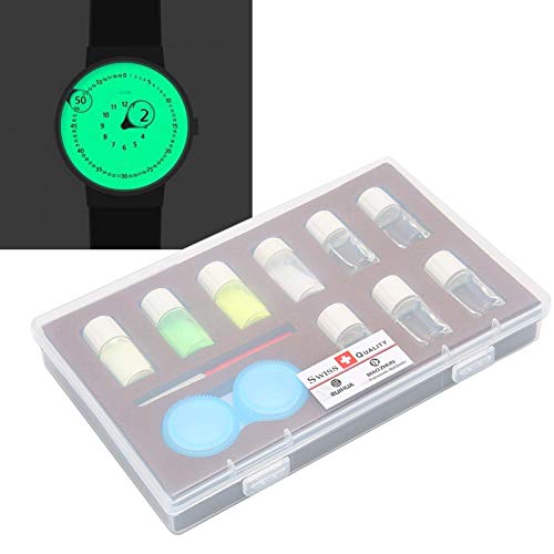 Kit de polvo luminoso para reloj profesional de 4 colores, polvo fluorescente, para graffiti de color/creación artística/gráficos publicitarios de bricolaje/advertencia de protección nocturna, etc.