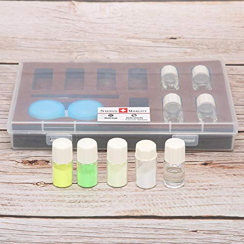 Kit de polvo luminoso para reloj profesional de 4 colores, polvo fluorescente, para graffiti de color/creación artística/gráficos publicitarios de bricolaje/advertencia de protección nocturna, etc.