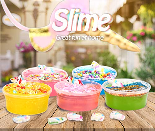 Kit de Slime Kit Brillan en la Oscuridad - 20 Colores Kit de Slime Esponjoso con Unicornio, Purpurina, Nube, Espuma y Más Juguete para Niñas