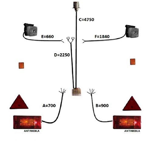 Kit electrico para remolque 3680x1700